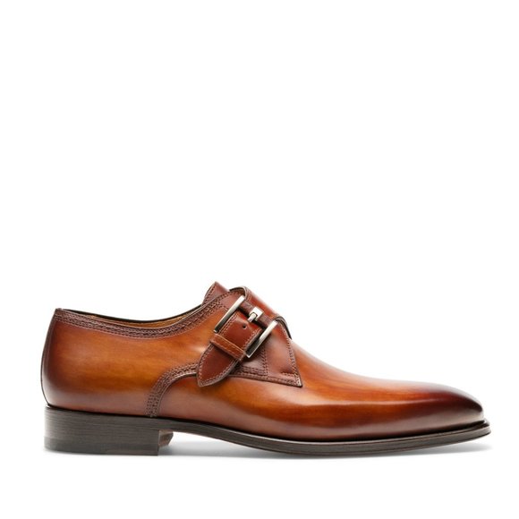 Bashwood Handmade Brown Single Monk Shoes - Picture 1 of 4
